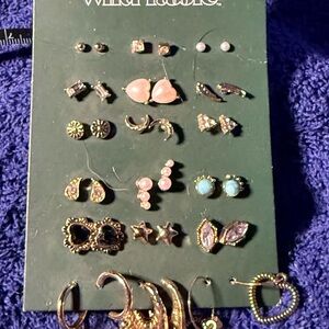 Wild Fable Assorted Earrings Set with Pink, Blue, and Gold Accents